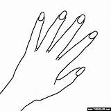 Nail Coloring Pages Nails Polish Printable Finger Colouring Color Hand Hands Fingers Fingernail Drawing Clipart Spa Sheets Girls Template Outline sketch template