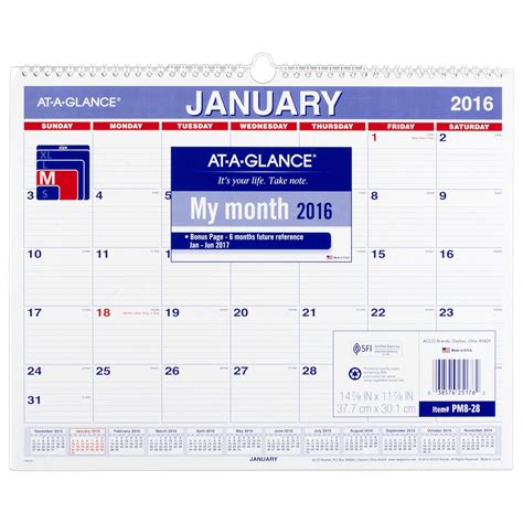 amazoncom   glance monthly wall calendar   months