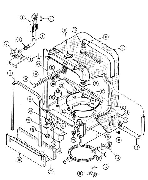 tub diagram parts list  model dwubab maytag parts dishwasher parts searspartsdirect