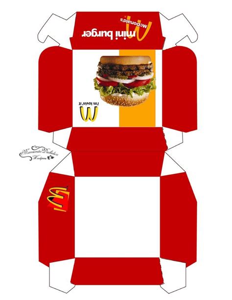 gallery  burger box template food printables paper toys
