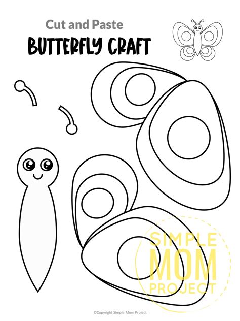 printable butterfly craft template simple mom project