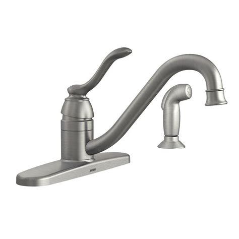 moen srs banbury side sprayer kitchen faucet  spot resist