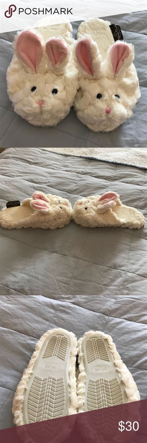 precious bunny slippers size   cuddly soft squishy bunny slippers