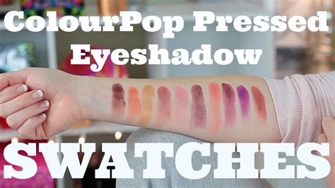 colourpop pressed eyeshadow swatches youtube