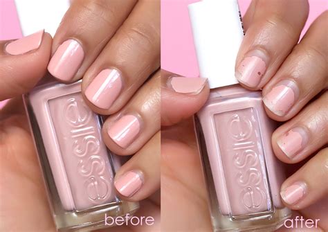 essie expressie quick dry nail polish in crop top and roll before and