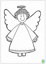Angel Coloring Christmas Colouring Pages Friends Dinokids sketch template