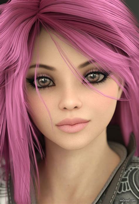 50 beautiful 3d girls and cg girl models from top 3d designers