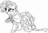 Pony Rarity Little Coloring Pages Printable Color Drawing Costume Kids sketch template