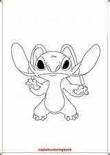 Angel Lilo Colouring Hugging sketch template