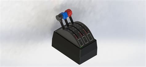 saitek throttle quadrant box  model  printable cgtrader