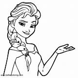 Coloring Frozen Pages Princess Elsa Kids Printable Disney Color Print sketch template