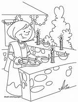 Diwali Coloring Festival Pages Drawing Kids Colouring Happy Sketch Deepavali Sketches Easy Printable Drawings Sheets Painting Thailand Children Light Clipart sketch template