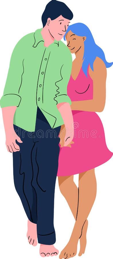lovers cartoon stock vector illustration of couple cuddle 9840320