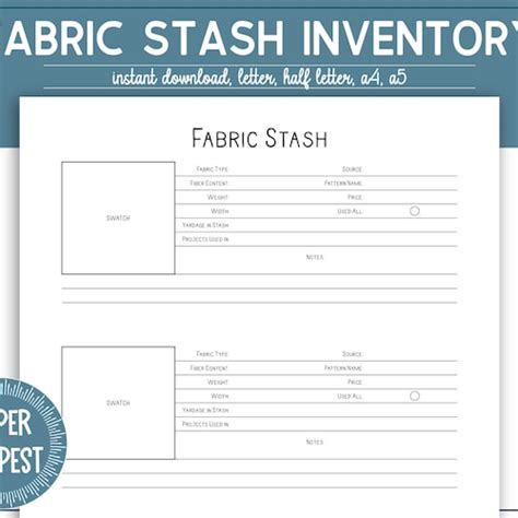 printable fabric swatches book template  swatch cards etsy australia