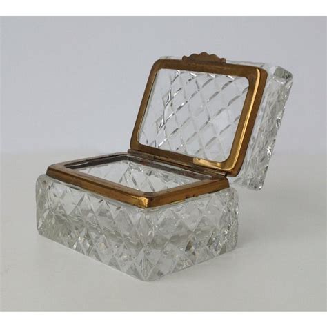 Antique Cut Glass Jewelry Box Chairish