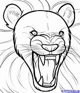 Lion Roaring Draw Drawing Easy Step Face Angry Pencil Drawings King Dragoart Anime Sketches Safari Coloring Clipart Simple Sketch Kids sketch template