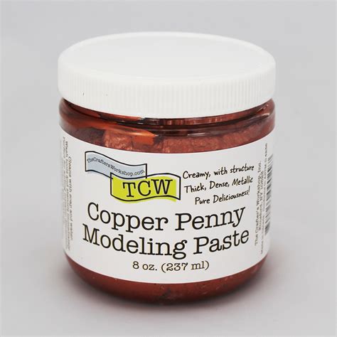 tcw copper penny modeling paste  oz  crafters workshop stencils stamps  mixed