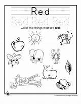 Red Color Worksheets Colors Coloring Worksheet Preschoolers Preschool Learning Pages Kids Kindergarten Printable Colour Activities Activity Sheets Jr Learn Woojr sketch template