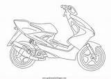 Moto Moped Vespa Malvorlage Motociclette Mezzi Trasporto Motorrad Malvorlagen Gratismalvorlagen sketch template