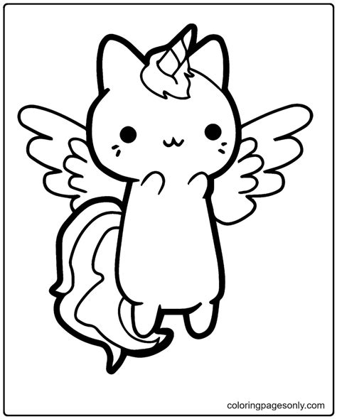 unicorn cat coloring pages  print