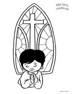 loudlyeccentric  coloring pages  child praying