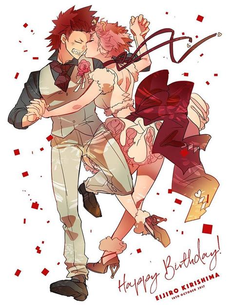 Eijiro E Mina Kirishima Parejas De Anime Dibujos Anime De Amor