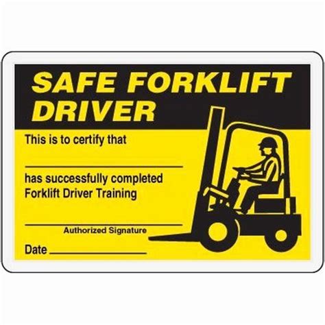 printable forklift certification cards printable word searches