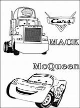 Coloring Cars Mcqueen Mack Pages Disney Lightning Book Sheets Choose Board sketch template