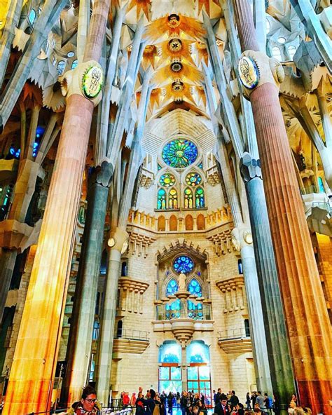 interior  la sagrada familia barcelona spain gate  travel blog