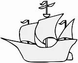 Caravel Drawing Clipart Ship Line Clipartmag Boat sketch template