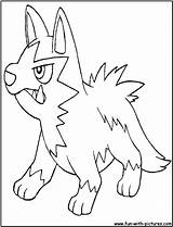 Poochyena Coloring Pages Pokemon Library Clipart Lineart Getcolorings sketch template