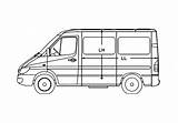 Sprinter Minivan sketch template