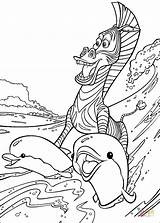 Coloring Pages Surfing Dolphins Marty Printable Drawing sketch template