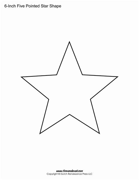 pointed star template  printable