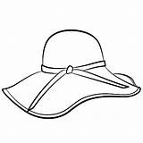 Hat Coloring Sun Colouring Cap Hats Template Floppy Printable Drawing Hard Pages Chef Color Graduation Fancy Police Clipart Clip Kids sketch template
