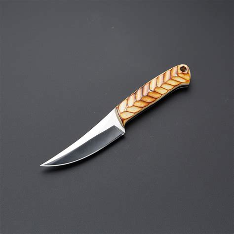 stainless steel grooved bone skinning knife black smith knives touch  modern