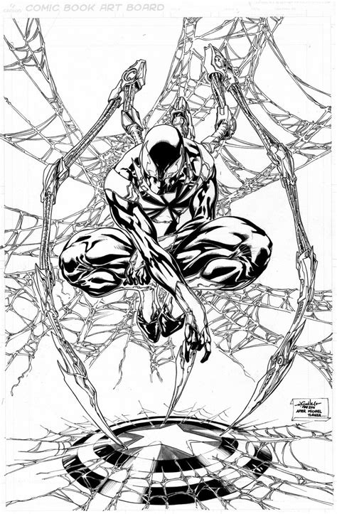iron spider coloring pages commission  guile  printable
