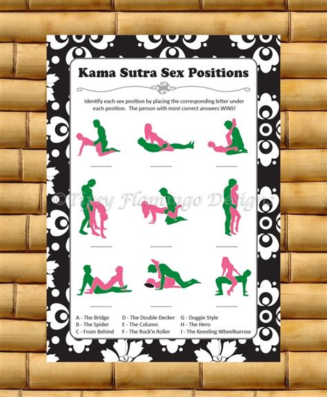 Unique Adult Party Game Kama Sutra Guess The Positions