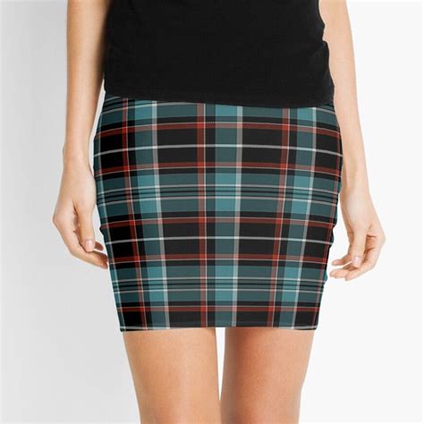 Black Teal And Red Plaid Mini Skirt By Kpcaptures Mini Skirts Plaid