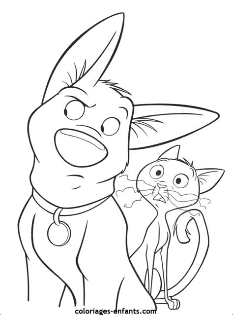 coloring  dog volt disney dogs kids coloring pages