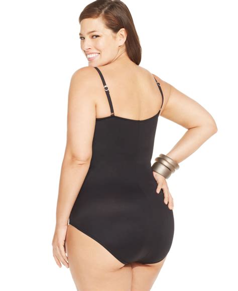 Miraclesuit Plus Size Rialto Ruched One Piece Swimsuit In