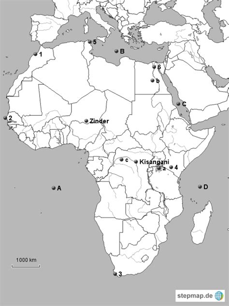 stepmap topografie afrika landkarte fuer afrika