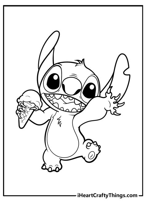 stitch coloring pages cartoon