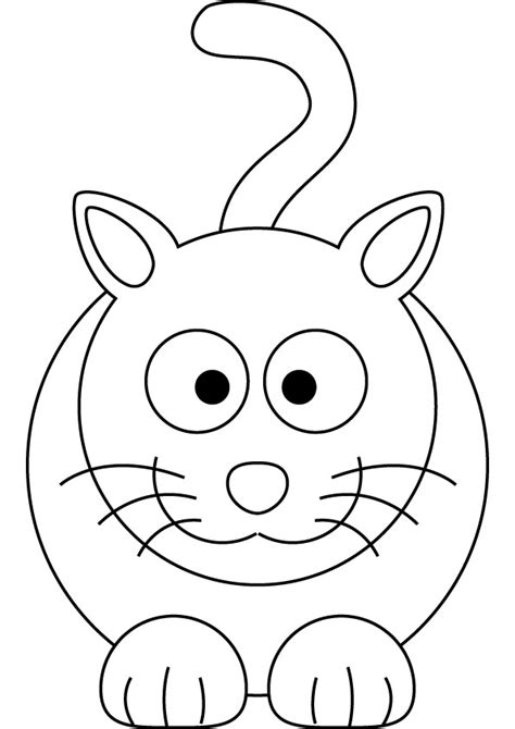 funny cat coloring page