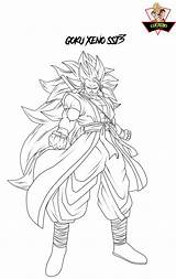 Goku Ssj3 Xeno Lineart Gogeta Sdbh Lucario Strike sketch template