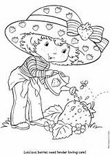 Coloring Pages Strawberry Shortcake Gardening Kids sketch template