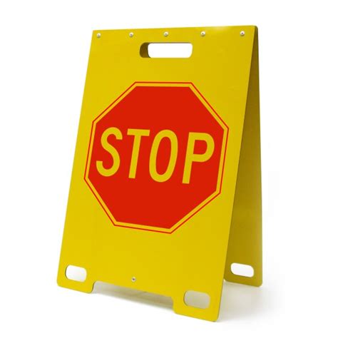 stop sign portable  frame sign bc site service