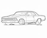 Chevy Chevelle Coloring 66 Drawings Car Pages Drawing Cars Impala 67 1967 Ss Chevrolet Sketch Cartoon Vincent Progress 1966 Vector sketch template