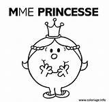 Princesse Monsieur Mme Colorier Coloriages Jecolorie Imprimé Fois sketch template