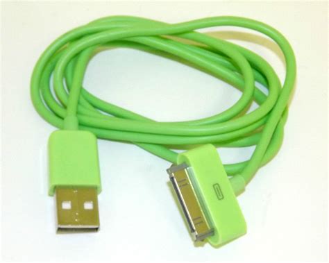 lime green iphone ipod usb charger data sync cable gs   nano touch ebay